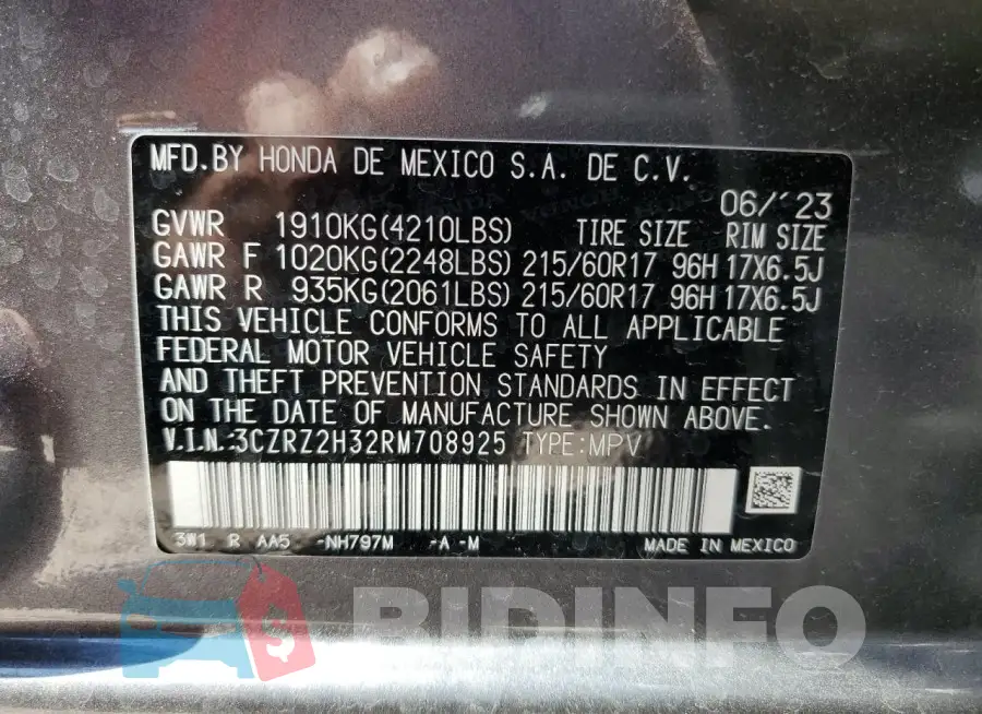 3CZRZ2H32RM708925 Photo# 13