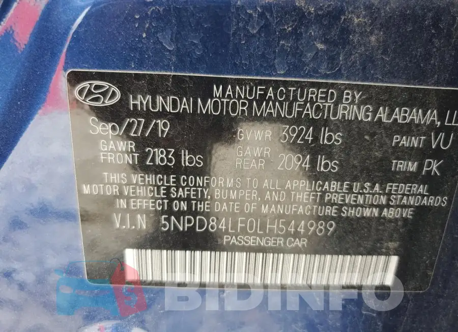 5NPD84LF0LH544989 Photo# 12