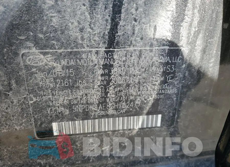 5NPDH4AE8GH702477 Photo# 12