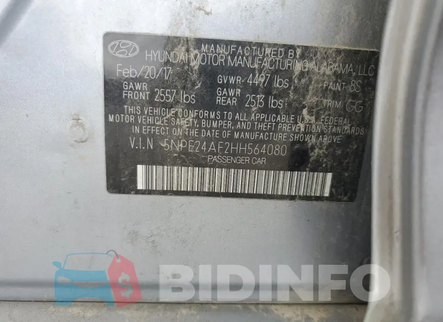 5NPE24AF2HH564080 Photo# 12
