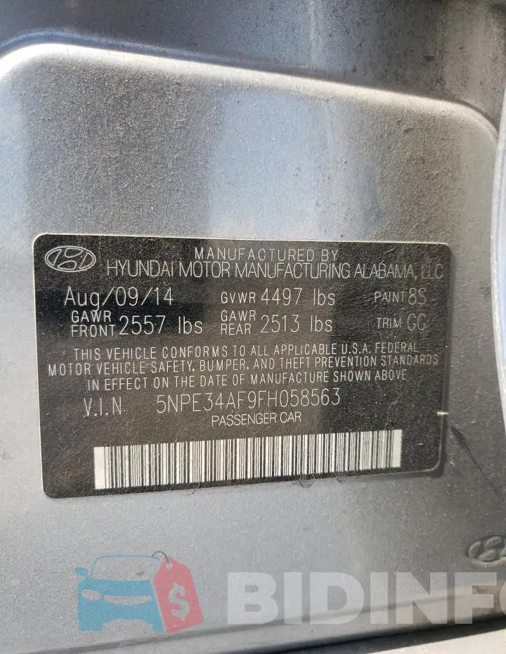 5NPE34AF9FH058563 Photo# 12