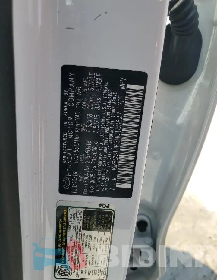 KM8SM4HF2HU180627 Photo# 14