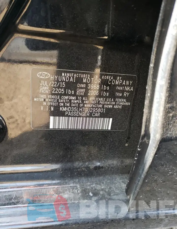 KMHD35LH7GU295801 Photo# 12