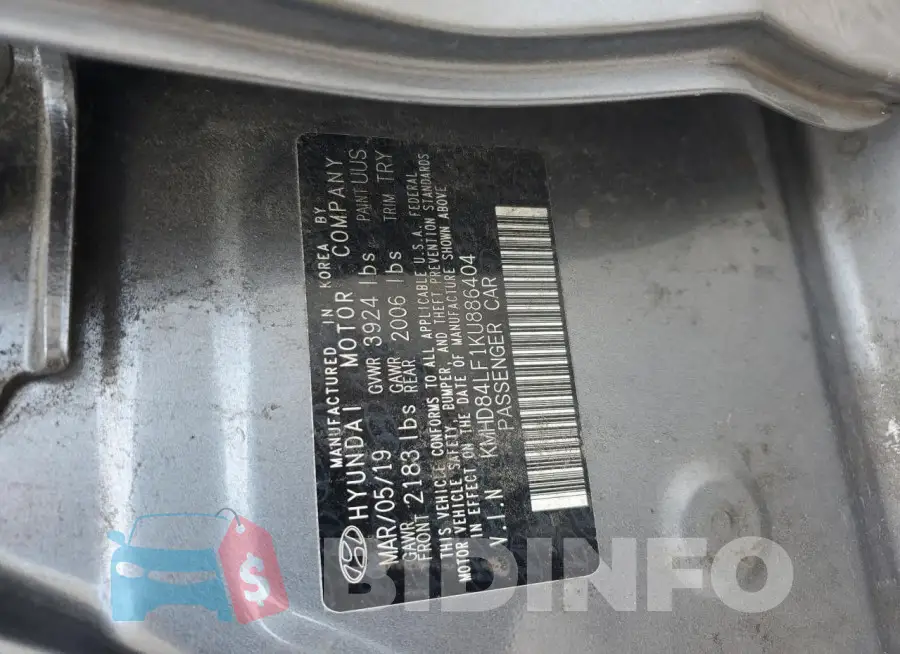 KMHD84LF1KU886404 Photo# 12