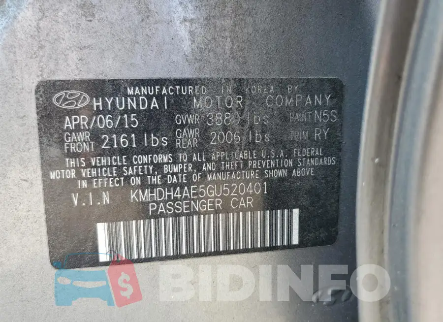 KMHDH4AE5GU520401 Photo# 12