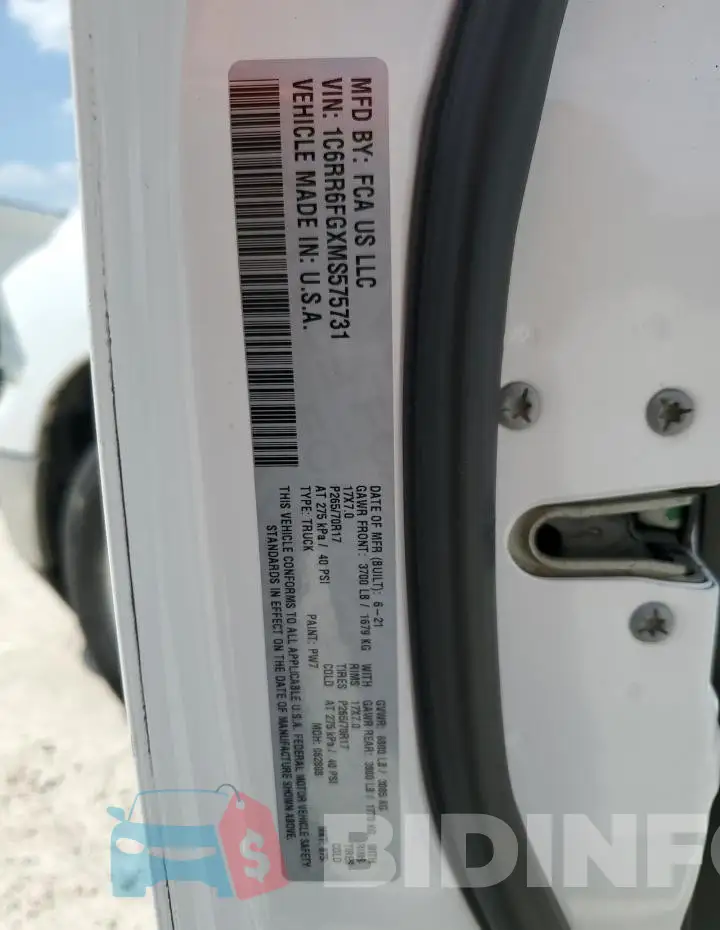 1C6RR6FGXMS575731 Photo# 12