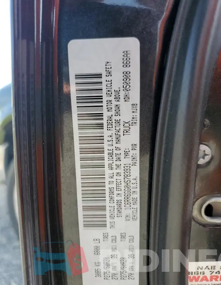 1C6RR6GG0HS783931 Photo# 12