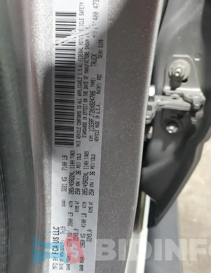 1C6SRFJT2KN924706 Photo# 12