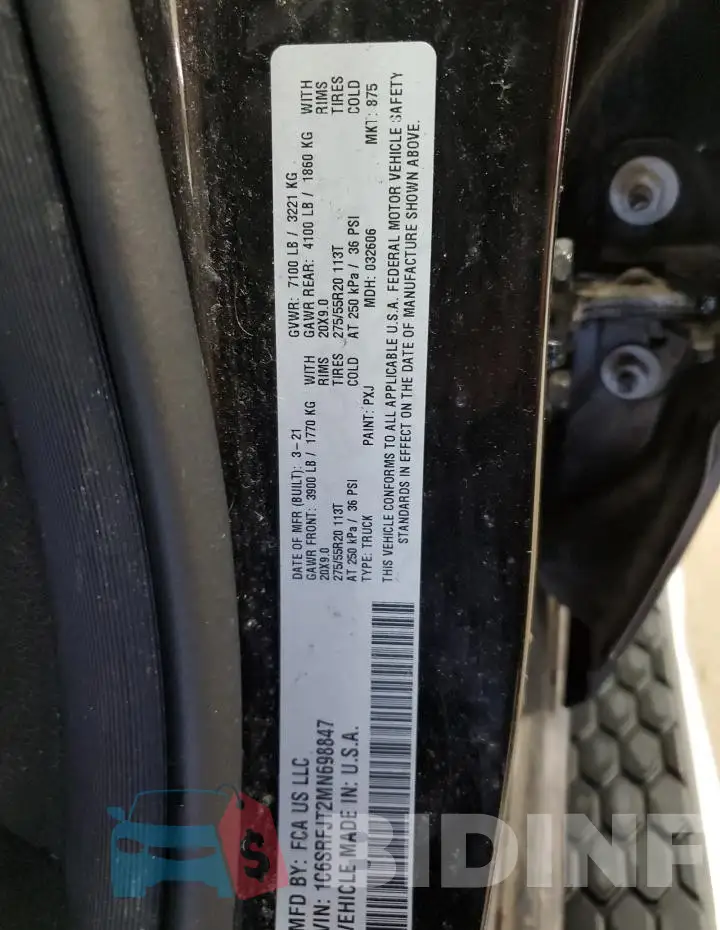 1C6SRFJT2MN698847 Photo# 12