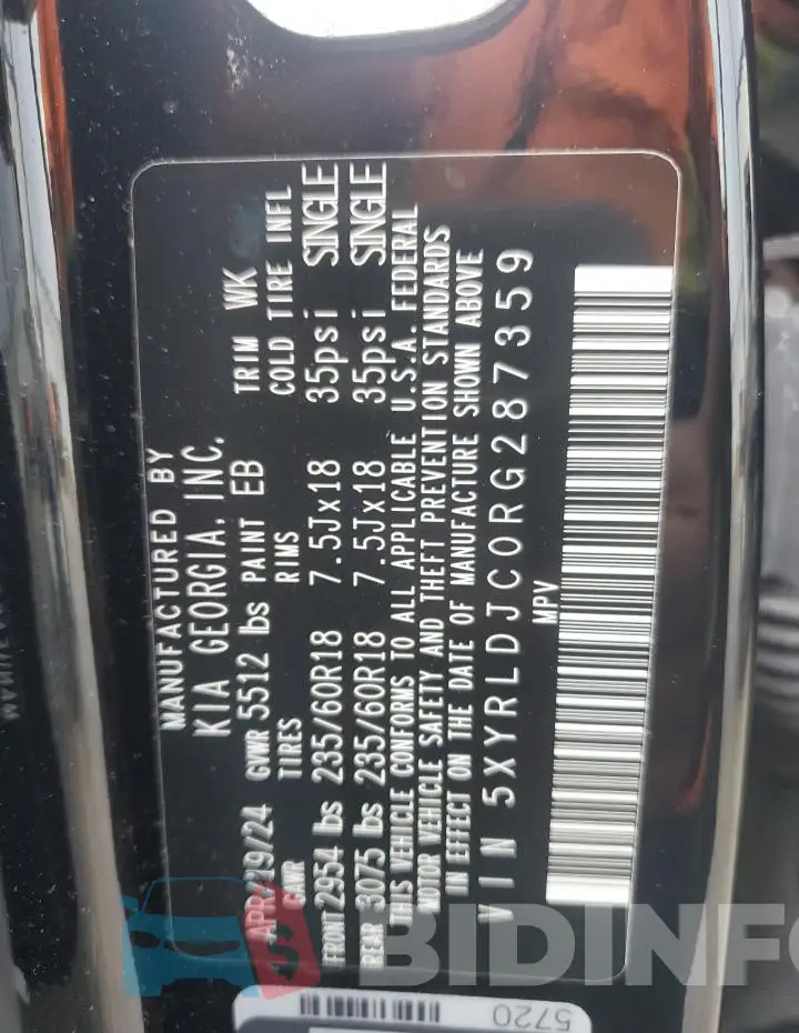5XYRLDJC0RG287359 Photo# 13