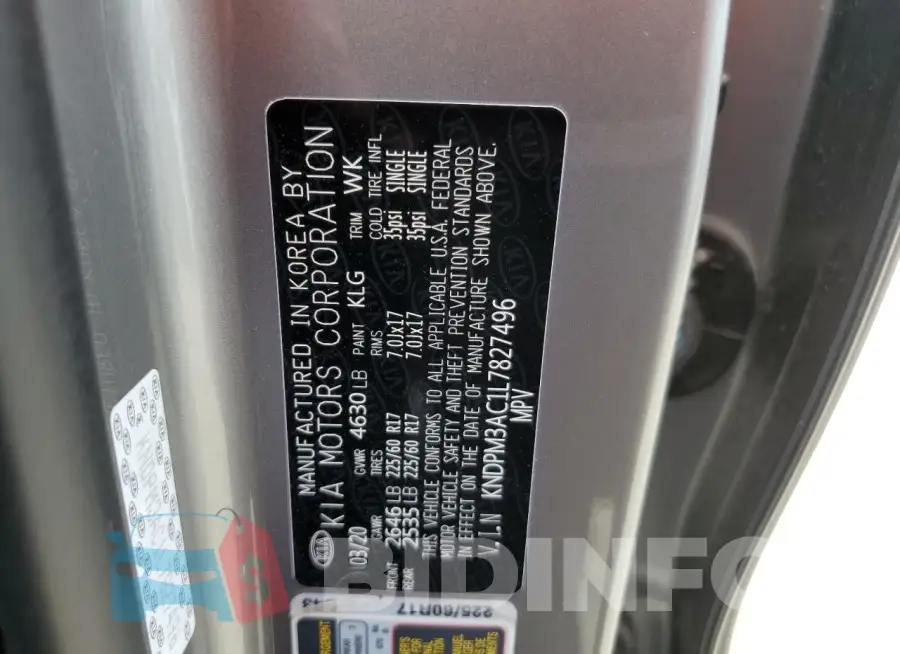 KNDPM3AC1L7827496 Photo# 13