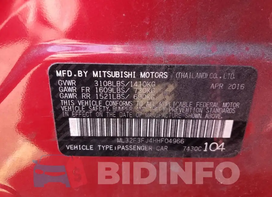 ML32F3FJ4HHF04966 Photo# 12