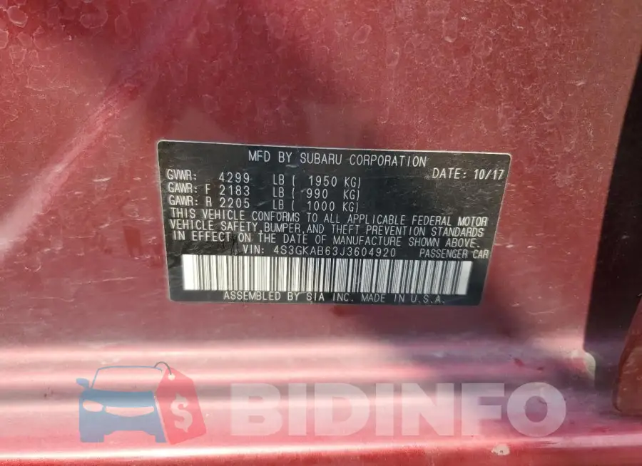 4S3GKAB63J3604920 Photo# 12