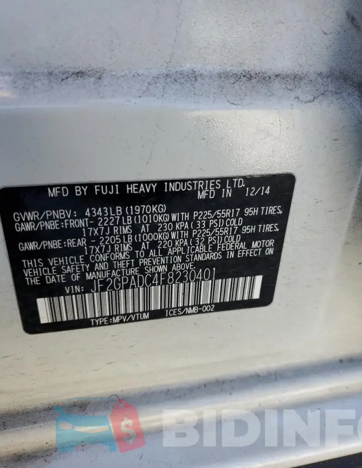 JF2GPADC4F8230401 Photo# 13