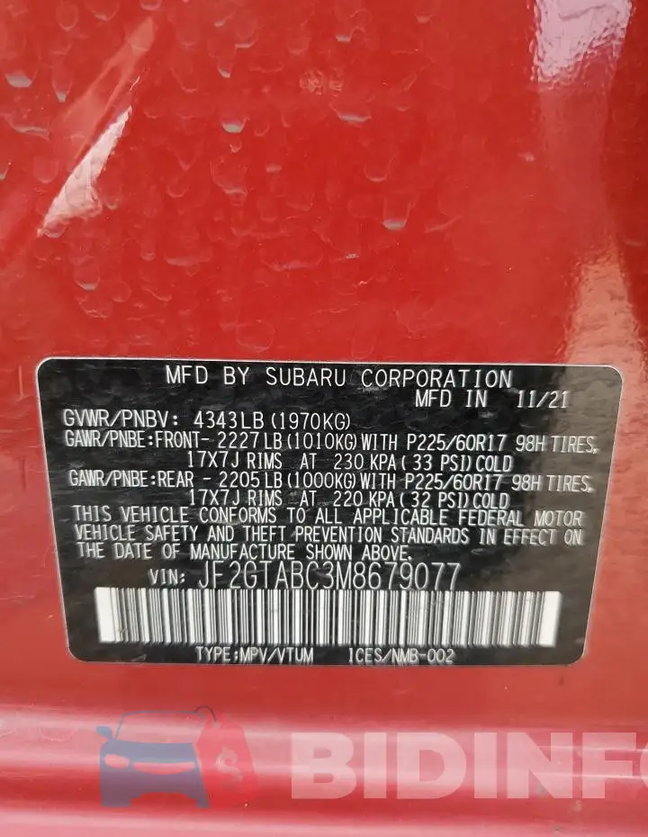 JF2GTABC3M8679077 Photo# 12