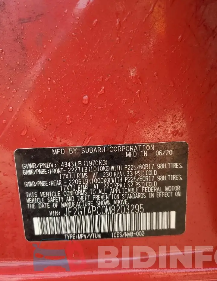 JF2GTAPC0M8203295 Photo# 14