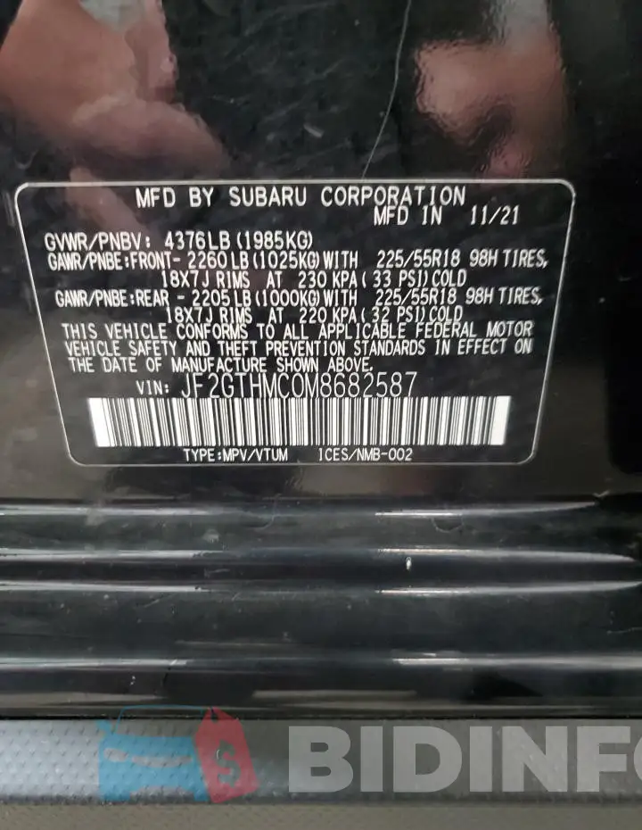 JF2GTHMC0M8682587 Photo# 14