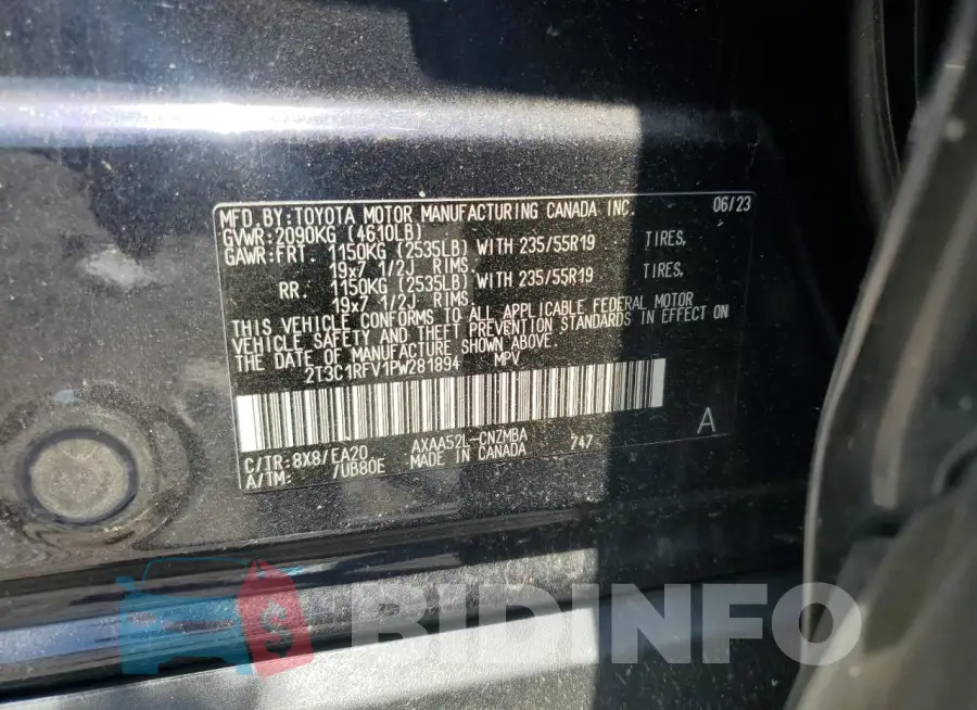 2T3C1RFV1PW281894 Photo# 14