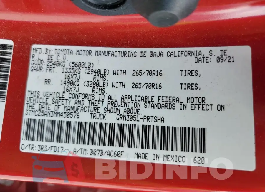 3TMCZ5AN3MM450576 Photo# 12