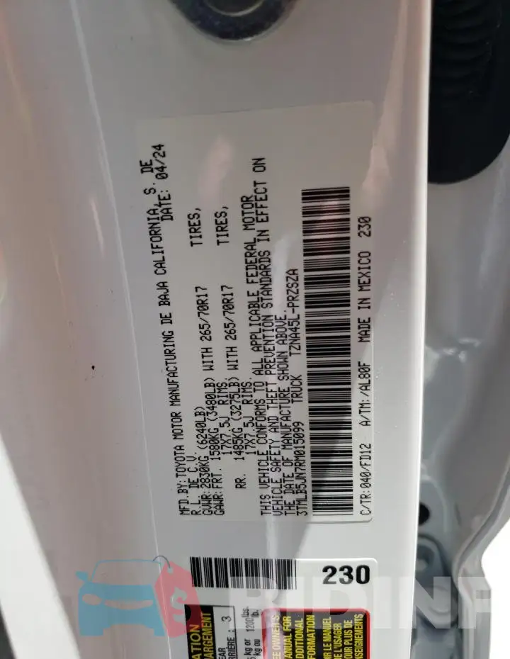 3TMLB5JN7RM015099 Photo# 13