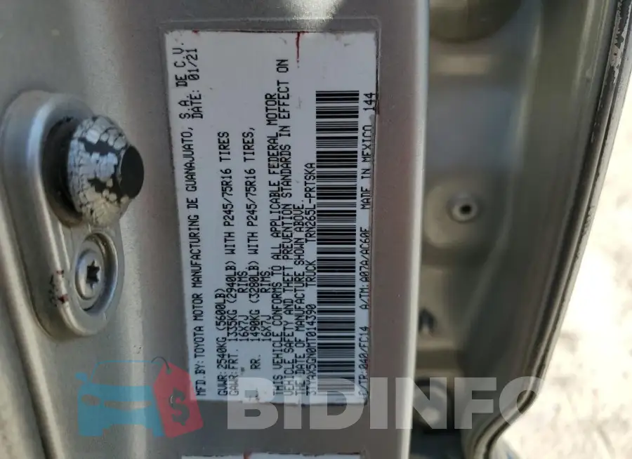 3TYAX5GN0MT014390 Photo# 12