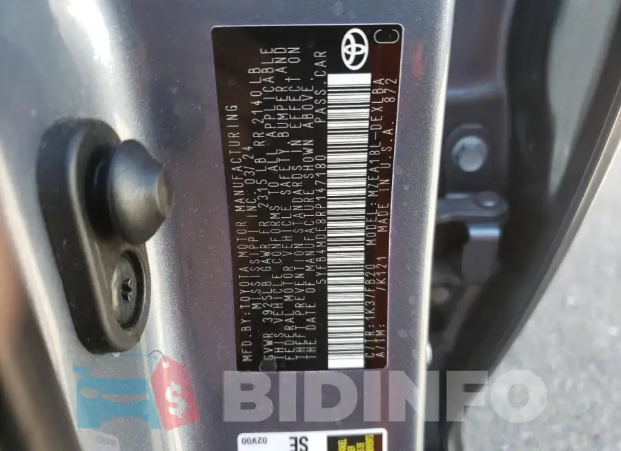 5YFB4MDE8RP147180 Photo# 13