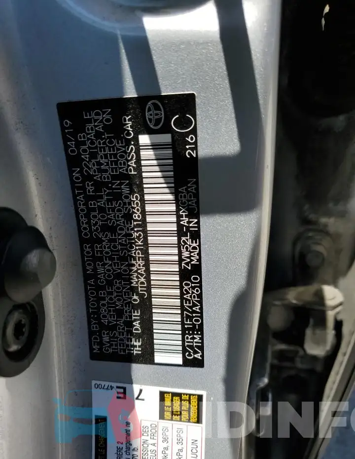 JTDKARFP1K3118655 Photo# 12
