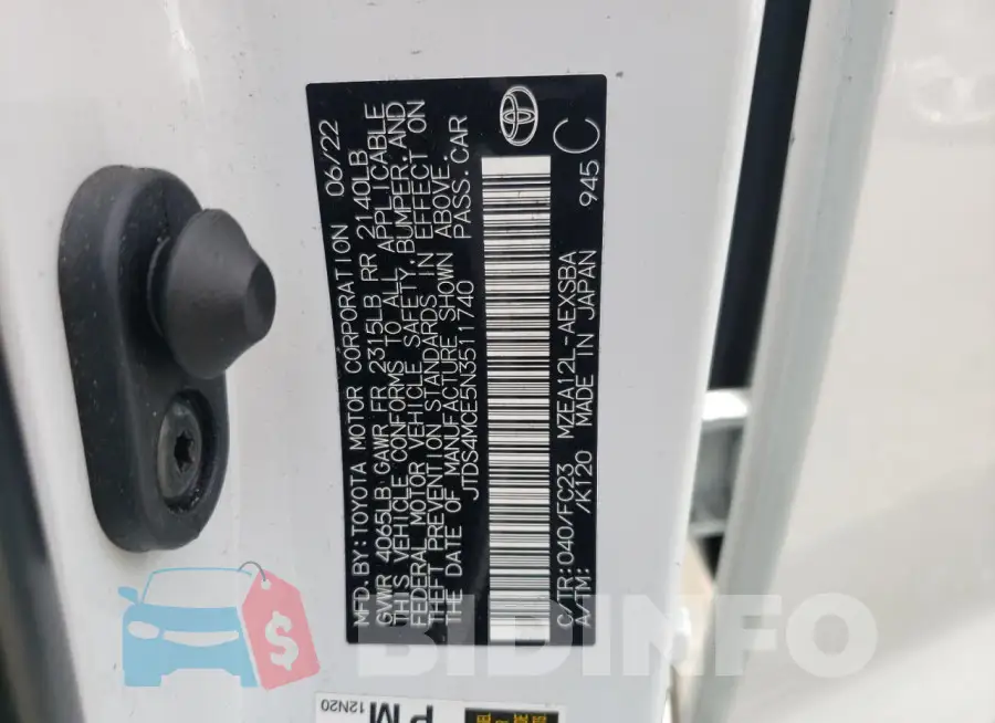 JTDS4MCE5N3511740 Photo# 12
