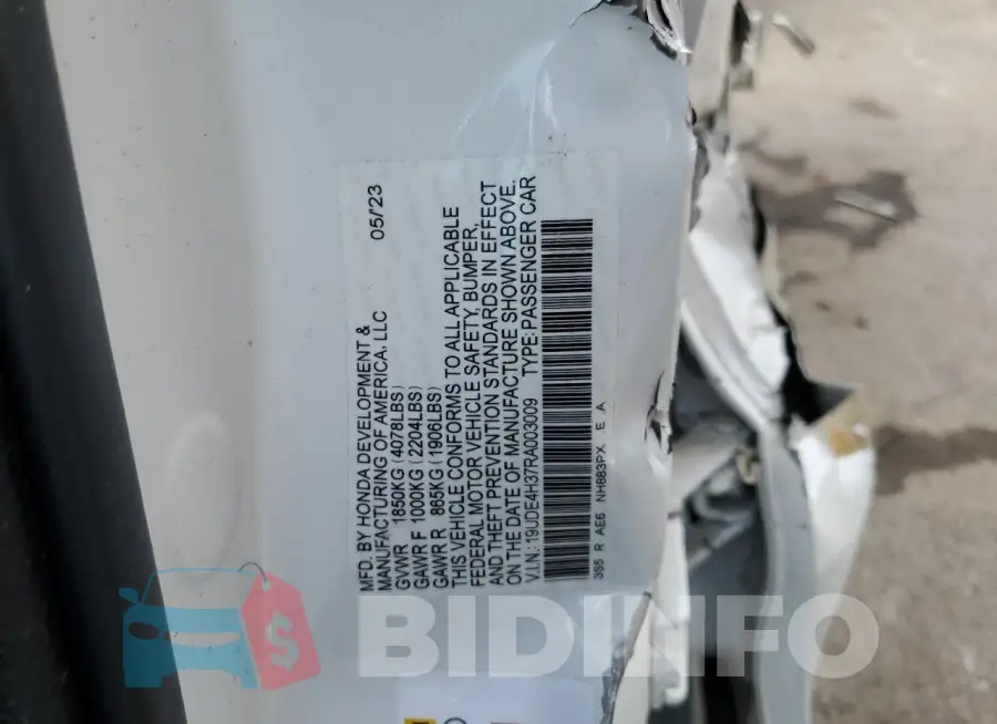 19UDE4H37RA003009 Photo# 12