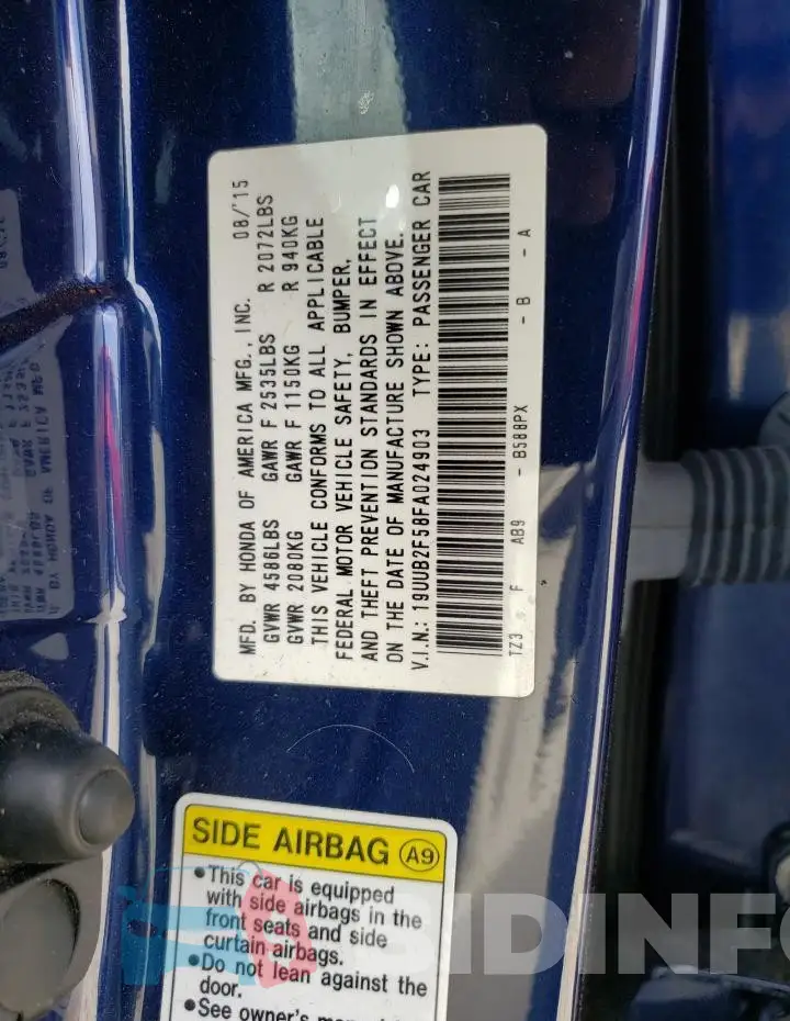 19UUB2F58FA024903 Photo# 12