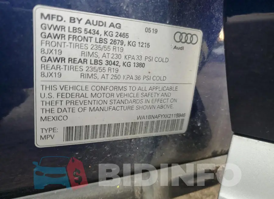 WA1BNAFYXK2115946 Photo# 14