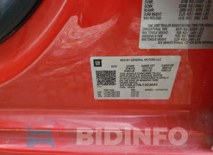 1GT49LE75LF223683 Photo# 13
