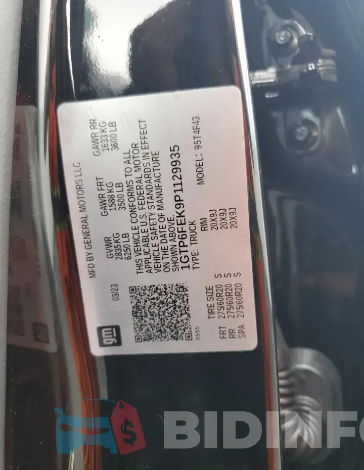 1GTP6FEK9P1129935 Photo# 12