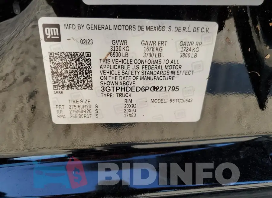 3GTPHDED6PG221795 Photo# 13