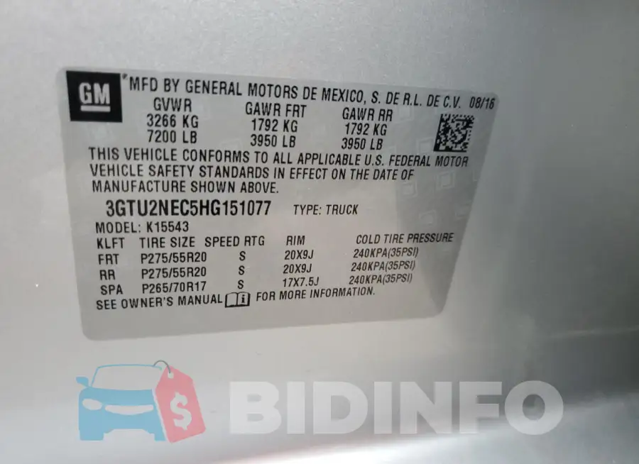3GTU2NEC5HG151077 Photo# 12