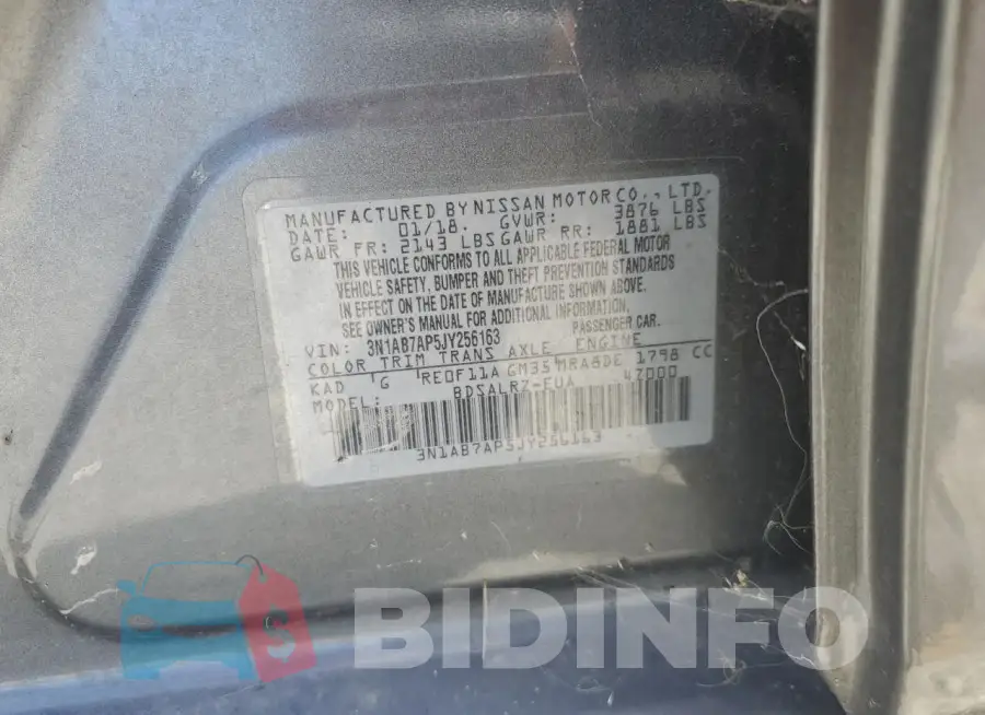 3N1AB7AP5JY256163 Photo# 12