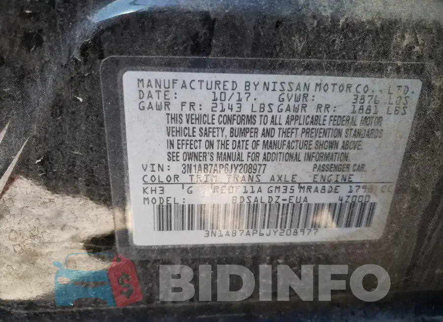 3N1AB7AP6JY208977 Photo# 12