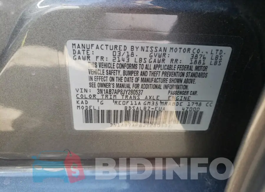 3N1AB7AP8JY280537 Photo# 12