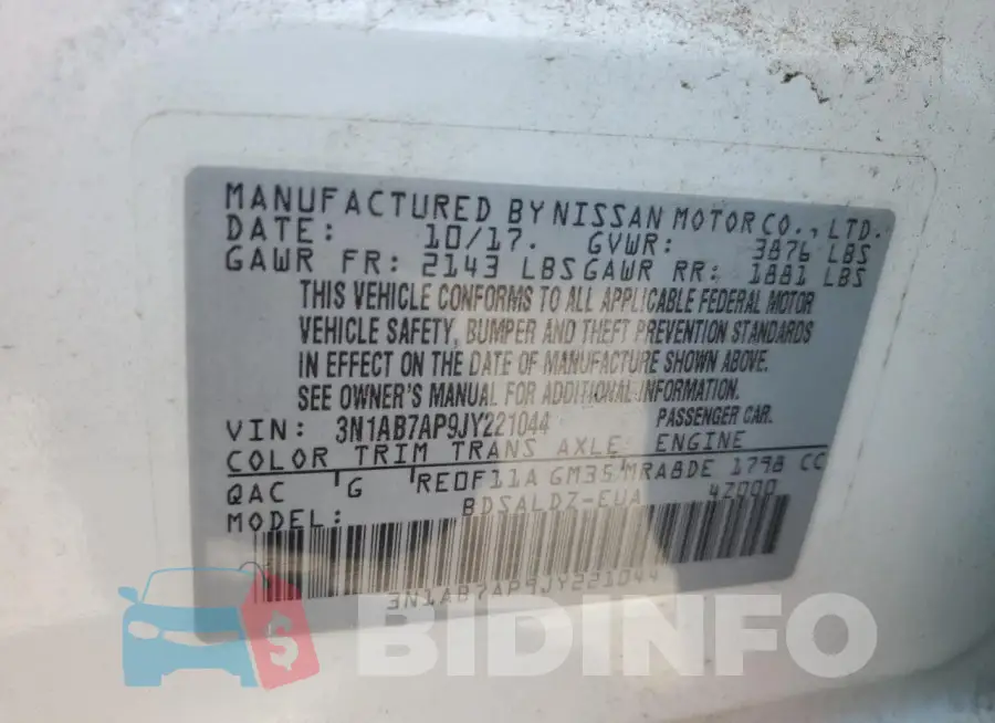 3N1AB7AP9JY221044 Photo# 12