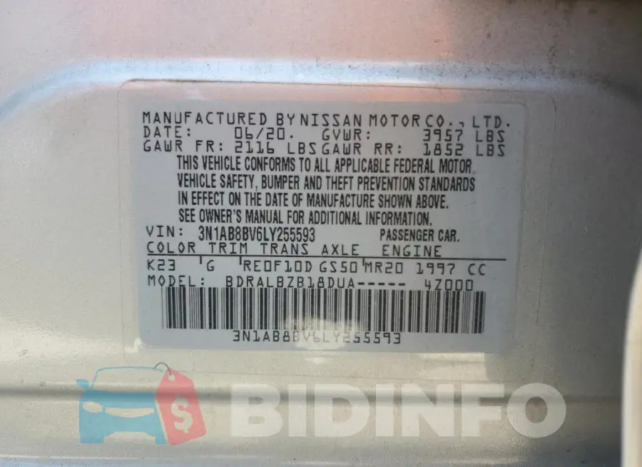 3N1AB8BV6LY255593 Photo# 13