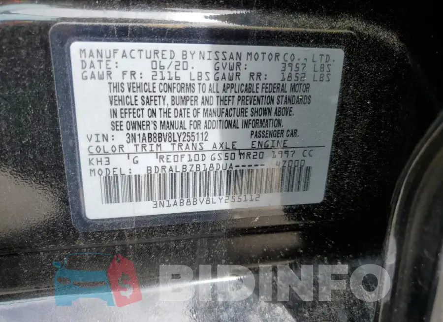3N1AB8BV8LY255112 Photo# 12