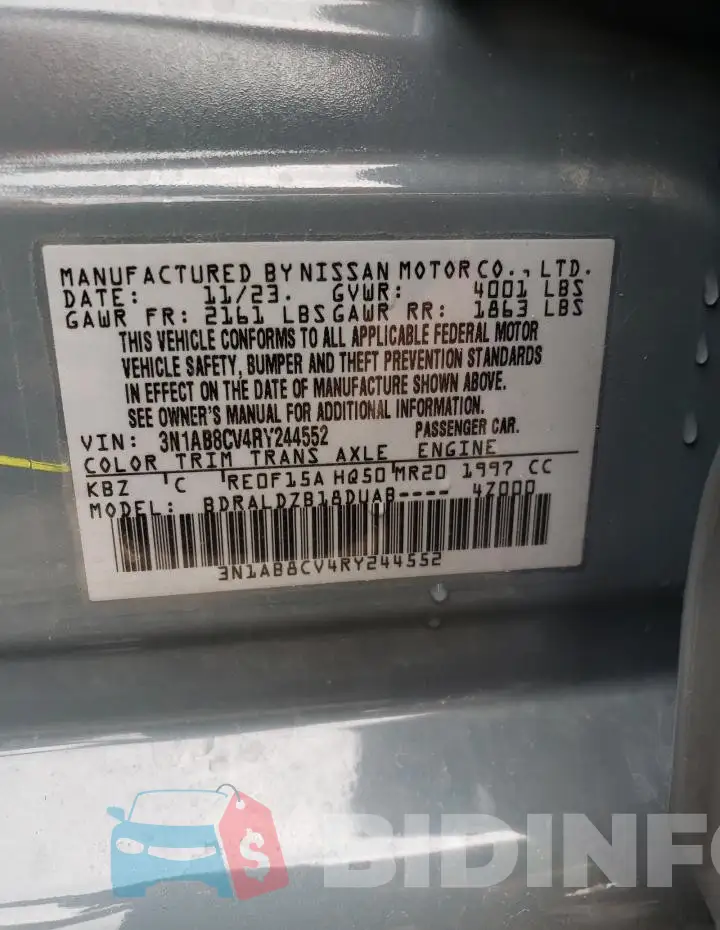 3N1AB8CV4RY244552 Photo# 12