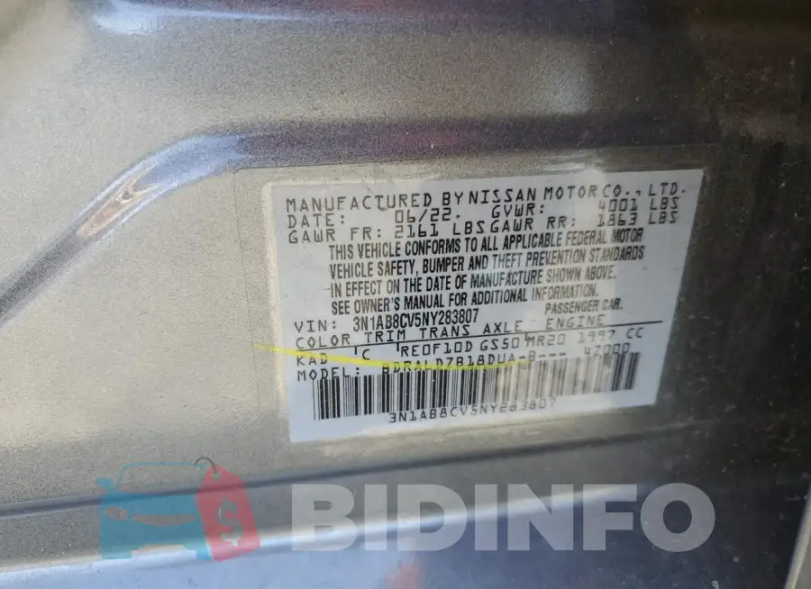 3N1AB8CV5NY283807 Photo# 12
