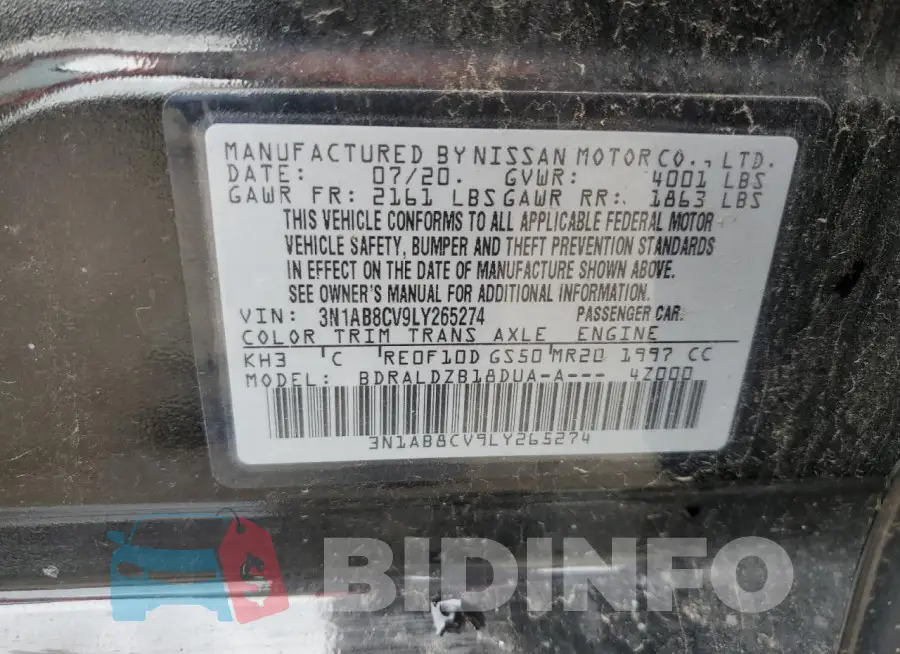 3N1AB8CV9LY265274 Photo# 13