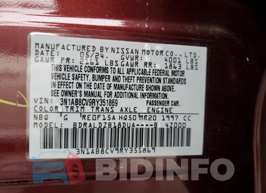 3N1AB8CV9RY351869 Photo# 12