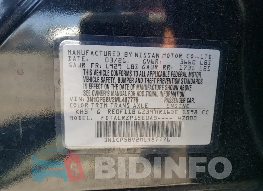 3N1CP5BV2ML487776 Photo# 12