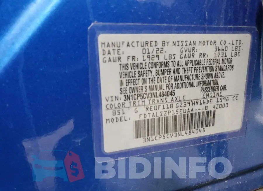 3N1CP5CV3NL484045 Photo# 14