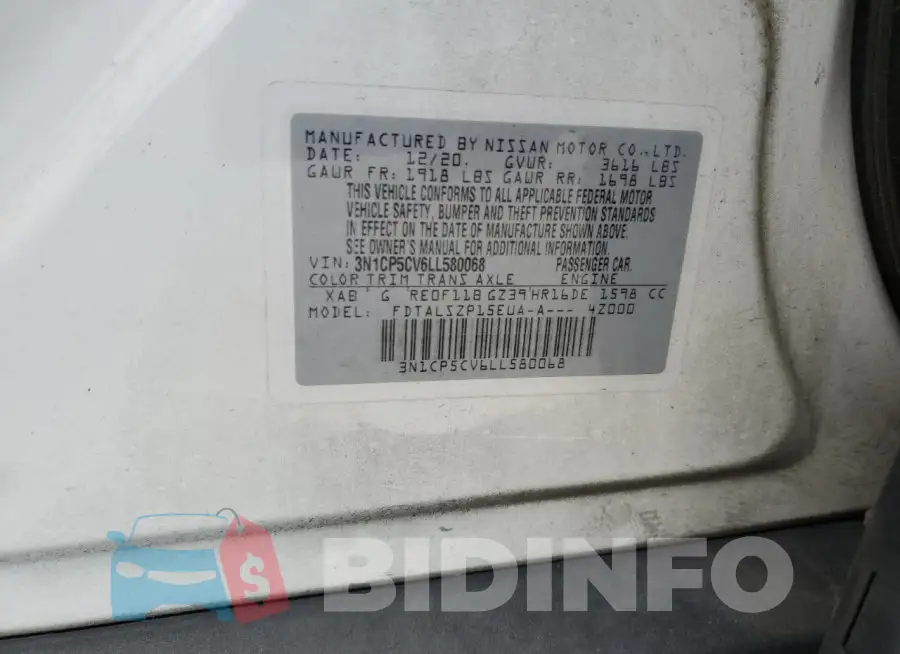 3N1CP5CV6LL580068 Photo# 13