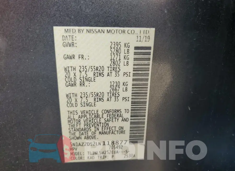 5N1AZ2DS2LN118877 Photo# 14