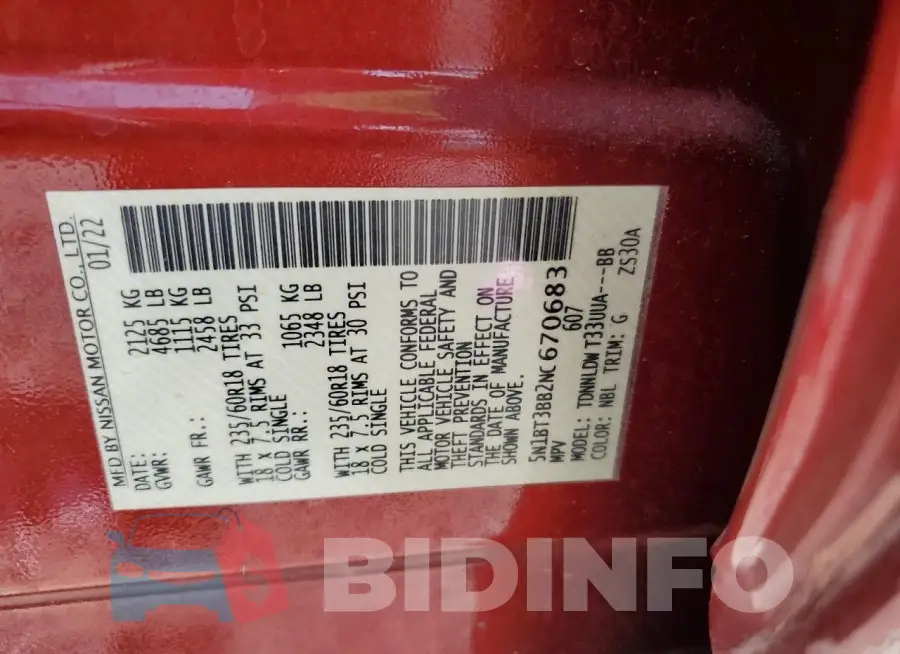 5N1BT3BB2NC670683 Photo# 13